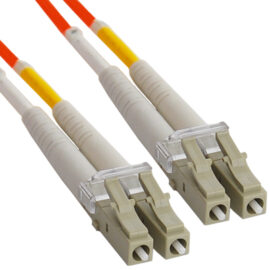 LC Duplex Multimode 50/125 (OM2) Fiber Optic Patch Cable in Orange