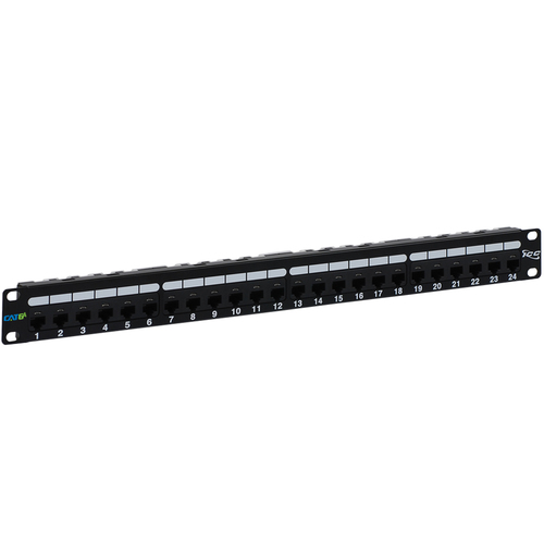 CAT 6A Patch Panel in 110 Type with 24 Ports and 1 RMS