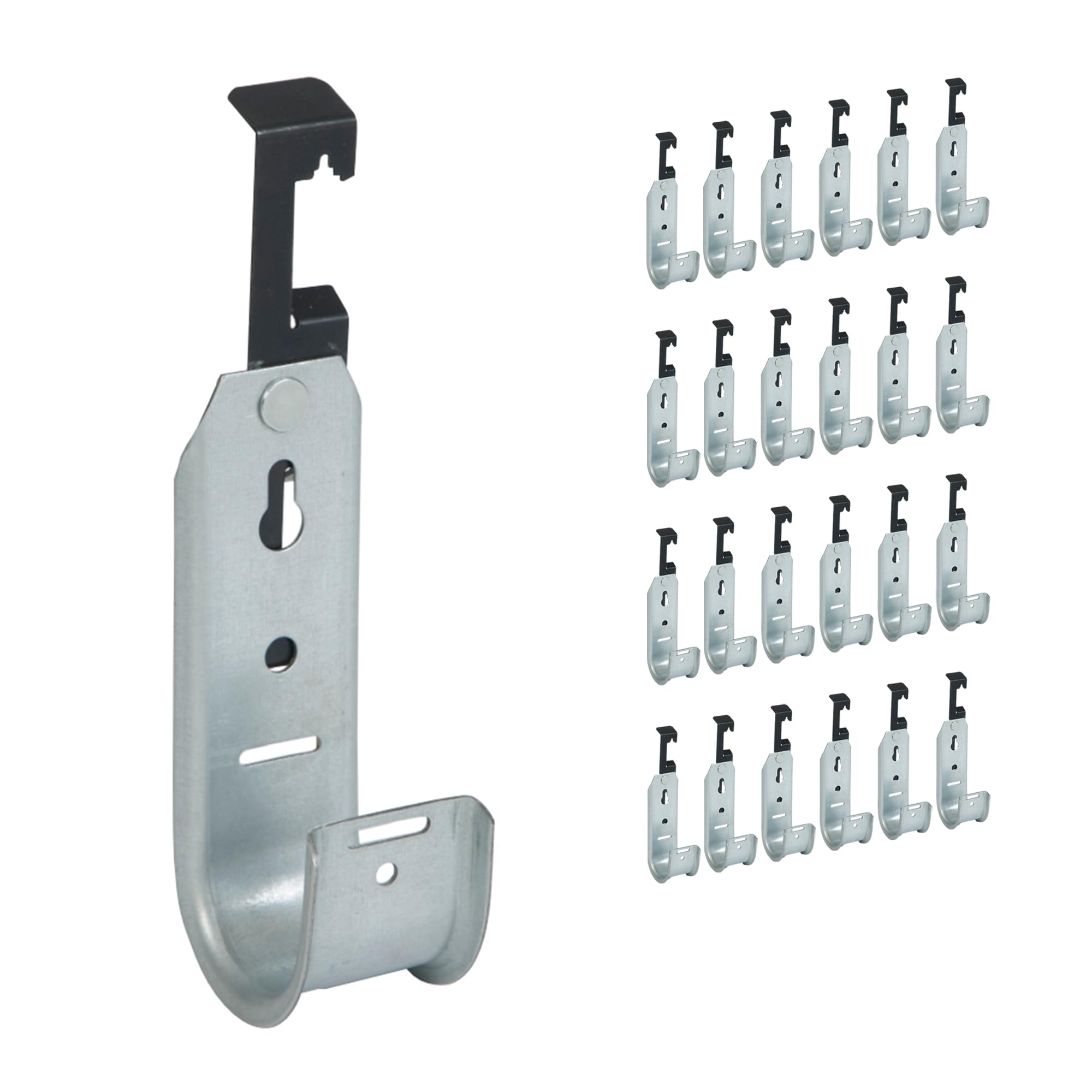 ICC Batwing J Hook 1 5/16” Without Retainer Clip - Galvanized Steel Cable Management Hooks for Hanging Cable to Hanger Wire and Threaded Rod - Rust-Resistant, EIA and TIA Compliant, 1 5/16 in 25 Pack