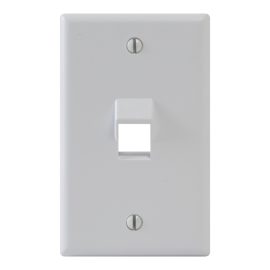 Angled Faceplate with 1 Angled Port for EZ/HD Style in Single Gang IC107DA1WH
