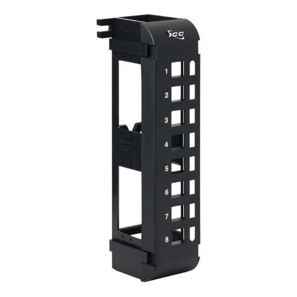 Blank Wall Mount Patch Panel with 8 Ports and Zero-U for EZ Style IC107BP8VB