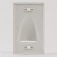 Bulk Nose Faceplate Single Gang Back IC640BSSWH