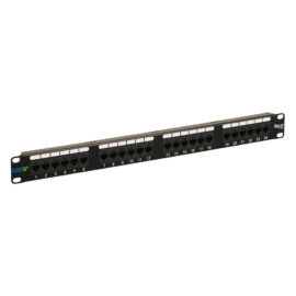 CAT5e Patch Panel with 24 Ports and 1 RMS