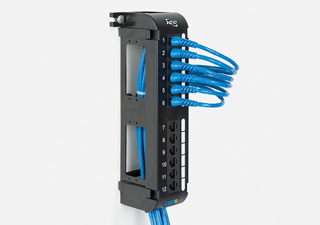 12-Port CAT6 Vertical Patch Panels - ICMPP12V60