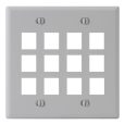 Classic Faceplate 12 Ports Double Gang IC107F12WH