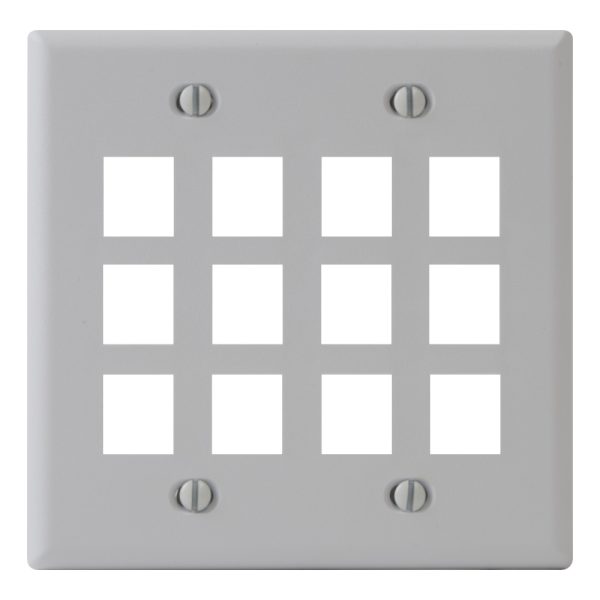 Classic Faceplate 12 Ports Double Gang IC107F12WH