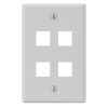 Classic Faceplate 4 Ports Single Gang IC107F04WH
