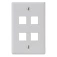 Classic Faceplate 4 Ports Single Gang IC107F04WH