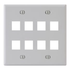 Classic Faceplate 8-Ports Double Gang IC107FD8WH