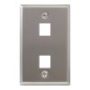 Classic Stainless Steel Faceplate 2 Port IC107SF2SS