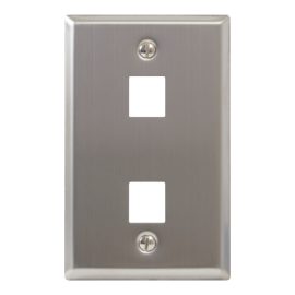 Classic Stainless Steel Faceplate 2 Port IC107SF2SS