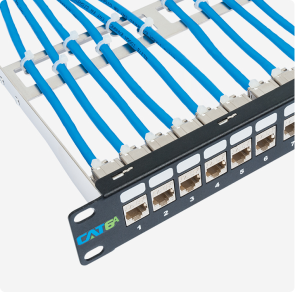CAT6A FTP Patch Panel with Grounding