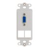 Decorex Insert VGA Connector 2 Ports IC107DR2WH