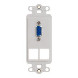Decorex Insert VGA Connector 2 Ports IC107DR2WH