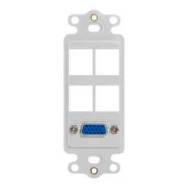 Decorex Insert VGA Connector 4 Ports IC107DR4WH