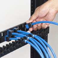 Install CAT6A Keystone connectors on blank patch panels