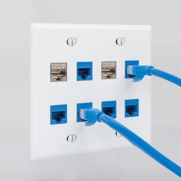 Work Area Outlets - Keystone Jacks and Faceplates