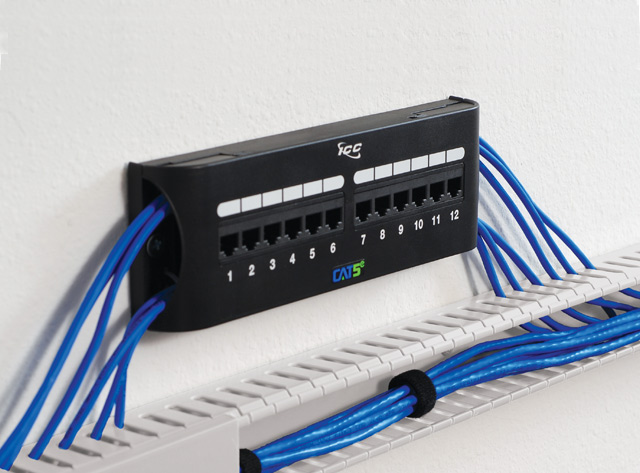 Image of CAT6 Zero-U Front Access Patch Panel with 12 Ports