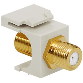 F-Type Keystone Jack for 2 GHz with Gold Plated Connector for HD Style