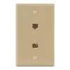 Faceplate 2 6P6C Screw Terminals IC630E66IV