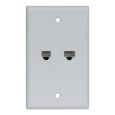 Faceplate IDC RJ-11 6P6C RJ-45 Cat5e Data ICRDSV05WH