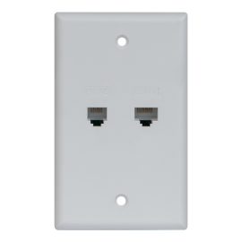Faceplate IDC RJ-11 6P6C RJ-45 Cat5e Data ICRDSV05WH