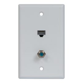 Faceplate IDC RJ-45 CAT5e Data F-type ICRDS0F5WH