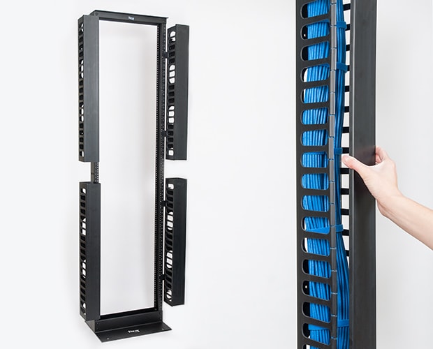 Vertical Plastic Finger Duct for 7′ Rack - ICCMSC30BK