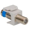 F-Type Compression Modular Jack with Nickel Plated Connector in HD Style