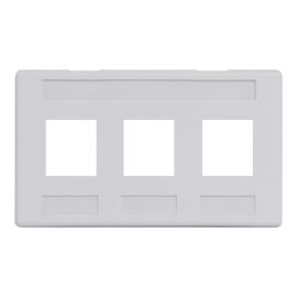 Modular Furniture Faceplate 3 Port IC107FM3WH