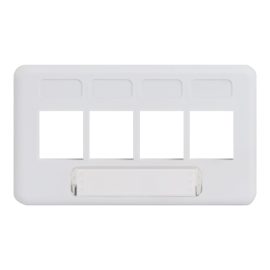 Modular Furniture Faceplate 4 Port IC107FT4WH