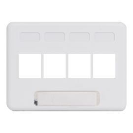 Modular Furniture Faceplate 4 Port NEMA IC107FN4WH