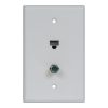 Oversized Faceplate IDC RJ-45 CAT5e Data F-type ICRDS0FLWH