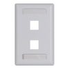 Station ID Faceplate 2 Ports Single Gang IC107S02WH