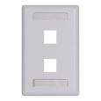 Station ID Faceplate 2 Ports Single Gang IC107S02WH