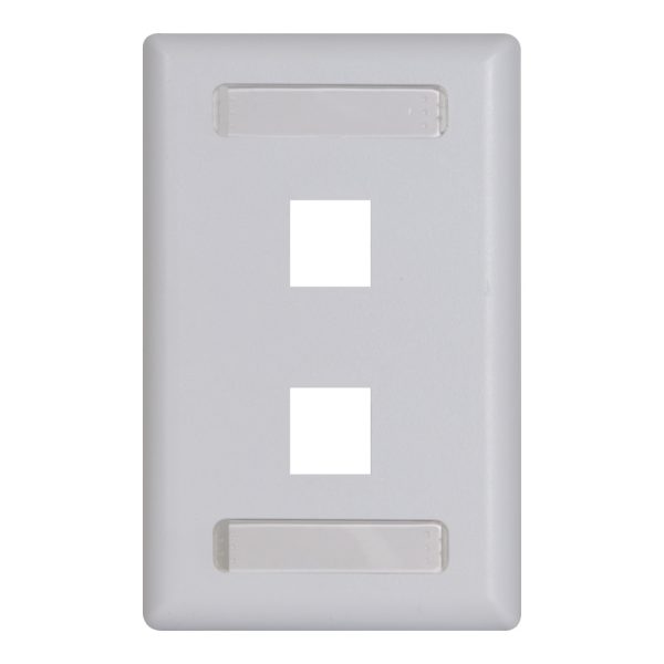 Station ID Faceplate 2 Ports Single Gang IC107S02WH