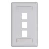 Station ID Faceplate 3 Ports Single Gang IC107S03WH