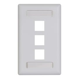 Station ID Faceplate 3 Ports Single Gang IC107S03WH