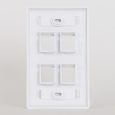 Station ID Faceplate 4 Ports Single Gang Back IC107S04WH