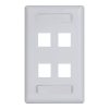 Station ID Faceplate 4 Ports Single Gang IC107S04WH