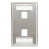 Station ID Steel Faceplate 2 port Single IC107S02SS