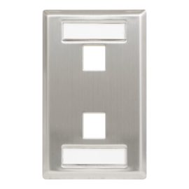 Station ID Steel Faceplate 2 port Single IC107S02SS
