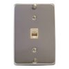 Telephone Faceplate Stainless Steel 6P6C IC630DA6SS