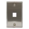 Telephone Stainless Steel Faceplate 1 Port IC107FFWSS