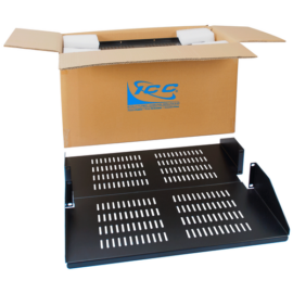 20" Double Sided Rack Shelf Vented with 2 RMS in 2 Pack