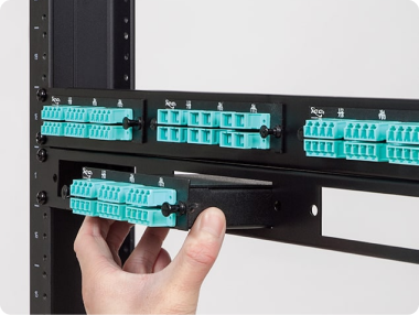 Classic 1 RMS Fiber Optic Blank Patch Panel with 3 Slots for LGX Compatible Adapter Panels or Cassettes