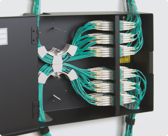 Classic Fiber Optic Wall Mount Enclosure with 4 Slots for LGX Compatible Adapter Panels or Cassettes