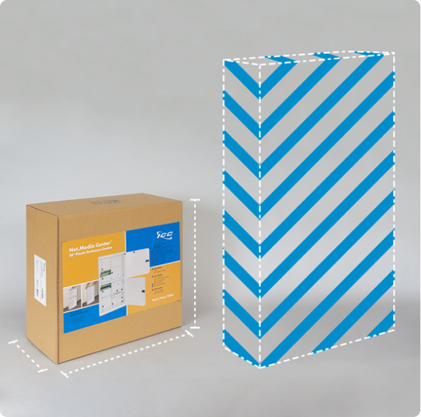 ICC 28 inch plastic enclosure smaller dimensional weight