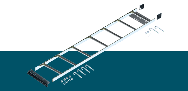 5' Ladder Rack to Wall Kit